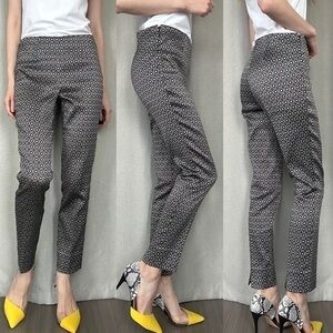 💥SALE💥 Brooks Brothers Jacquard Gray Sheen Side Ankle Trouser Pants S (4)